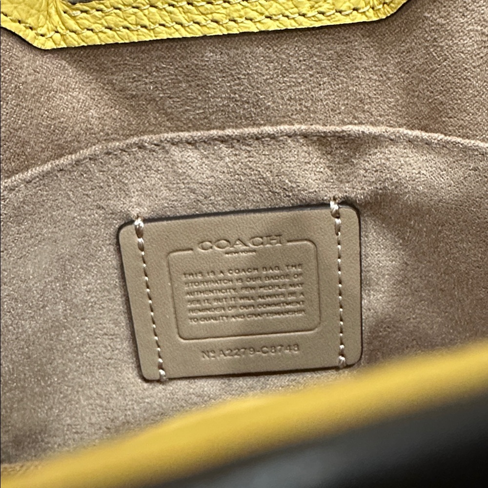 Coach Mini Bag in Yellow and White - Picture 6 of 11